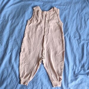 Pink Sleeveless Button-Up Jumpsuit